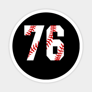 Baseball Number 76 #76 Baseball Shirt Jersey Favorite Player Biggest Fan Magnet